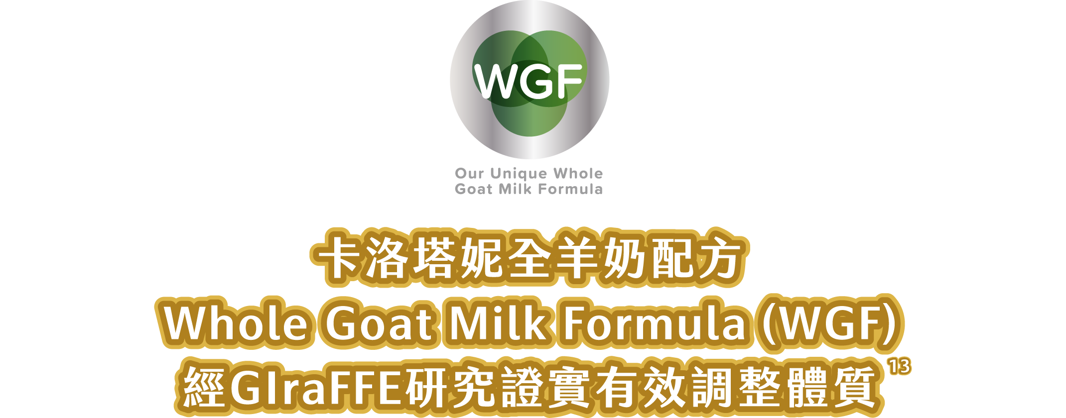 卡洛塔妮全羊奶配方Whole Goat Milk Formula (WGF)經GIraFFE研究證實有效調整體質